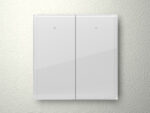 VELBUS 2 TOUCH BUTTON WHITE GLASS