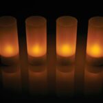 SET OF 4 RECHARGEABLE LED CANDLES