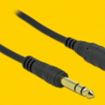 ΠΡΟΕΚΤΑΣΗ JACK STEREO 6.35mm ΜΑΥΡΟ ΠΛΑΣΤΙΚΟ