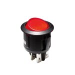 ILLUMINATED ROCKER SWITCH - RED - 2P/ON-OFF