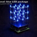 Educational soldering and programming kit, 3D LED cube, 27 red LEDs, 3 x 3 x 3