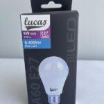 ΛΑΜΠΑ LUCAS LED A60 E27  9W  ΨΥΧΡΟ ΛΕΥΚΟ (6400Κ)