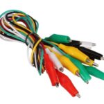 ΣΕΤ ΚΡΟΚΟΔΕΙΛΑΚΙΑ 10τμχ. 50cm  5 ΧΡΩΜΑΤΑ  /  Measuring lead, set of 10, insulated alligator clip 27 mm, cable length 50 cm, 5 colors black-red-white-green-yellow, material CCS, maximum 30 V/1 A.