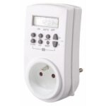 ΨΗΦΙΑΚΟΣ ΧΡΟΝΟΔΙΑΚΟΠΤΗΣ ΕΒΔΟΜΑΔΑΣ  /  Weekly timer, digital, 230 V, 16 A, 3680 W, French earthing type E, white