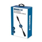 DC POWER EXTENSION CABLE WITH MALE-FEMALE PLUG - 2 m - BLACK