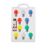 ΛΑΜΠΤΗΡΕΣ LED ΕΓΧΡΩΜΟΙ 10τεμ.  /  LED lamp   0,6W  10 pieces