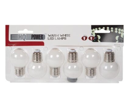 ΛΑΜΠΤΗΡΕΣ LED ΘΕΡΜΟ ΛΕΥΚΟ 6τεμ.   /  LED lamp   0,6W   6 pieces    warm white
