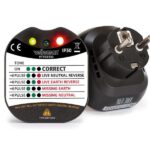 ΔΟΚΙΜΑΣΤΙΚΟ ΠΡΙΖΑΣ ΓΙΑ ΣΩΣΤΗ ΛΕΙΤΟΥΡΓΙΑ--Ελεγκτής τάσης και γείωσης πρίζας, με LED και βομβητή, CAT II, ​​230 V, ανιχνεύει σφάλματα καλωδίωσης, άμεση διάγνωση, για επαγγελματική και οικιακή χρήση  /  Wall socket voltage & earth tester, with LED and buzzer, CAT II, 230 V, detects wiring faults, immediate diagnosis, for professional and home use