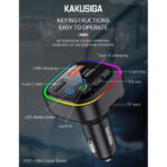 Car FM MP3 Transmitter, Φορτιστής με δυο εξόδους USB-A QC3.0 & USB-C PD3.0 40W και Bluetooth 5.3  /  Car FM MP3 Transmitter, Charger with two USB-A QC3.0 & USB-C PD3.0 40W outputs and Bluetooth 5.3