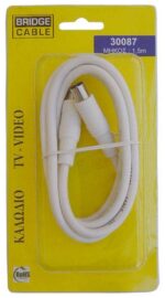 Καλώδιο RF TV-VIDEO 1,5m     /    TV-VIDEO CABLE WHITE 1,5m