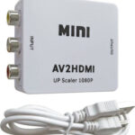 Μετατροπέας RCA female σε HDMI female    /     Converter RCA female to HDMI female White 1pcs