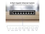 ΣΥΝΔΕΣΗ ΓΙΑ NETWORKING 8 ΘΕΣΕΩΝ ΜΕΤΑΛΛΙΚΗ     /    GIGABIT ETHERNET SWITCH 8 PORT METAL DESIGN - Image 4