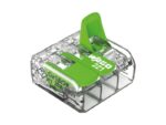 Σύνδεσμος σύνδεσης 3 x 0,2-4mm² για όλους τους τύπους καλωδίων - πράσινος     /     Compact splicing connector 3 x 0.2-4mm² for all wire types - green