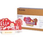 Κιτ συναρμολόγησης XL πλακέτα, Hello Summer, με βάση, εκπαιδευτικό και δημιουργικό κιτ κατασκευής STEM   /   Soldering kit, XL board, Hello Summer, with holder, educational and creative STEM building kit