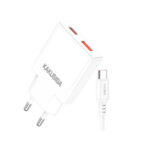ΦΟΡΤΙΣΤΗΣ USB 25W ΜΕ ΚΑΛΩΔΙΟ ΤYPE"C" ΛΕΥΚΟΣ     /     CHARGER 25W USB+TYPE C WHITE - Image 2