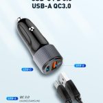 ΦΟΡΤΙΣΤΗΣ ΑΥΤΟΚΙΝΗΤΟΥ USB-A, USB-C  38W με καλώδιο TYPE C         /          CAR CHARGER  USB-A, USB-C   38W with TYPE C  cable
